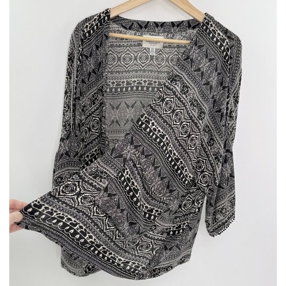 American Eagle Abstract Print Flowy Kimono Cardigan‎ XS-S, Lightweight Boho - Picture 6 of 9